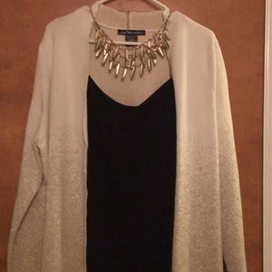 Long cardigan/duster. Cream to gold ombré.